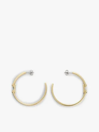 Signature Stripe Ridged Hoop Earring Signature Stripe Ridged Hoop Earring