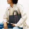 Signature Stripe Satchel Bag