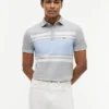 Slim Fit Block Stripe Stretch Piqué-Polo Slim Fit Block Stripe Stretch Piqué-Polo