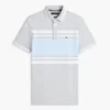 Slim Fit Block Stripe Stretch Piqué-Polo Slim Fit Block Stripe Stretch Piqué-Polo