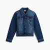 Slim Fit Dark Wash Stretch-Jeansjacke Slim Fit Dark Wash Stretch-Jeansjacke