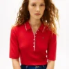 Slim Fit Kurzarm-Polo mit Zierstreifen Slim Fit Kurzarm-Polo mit Zierstreifen