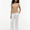 Slim Fit Pointelle T-Shirt mit Rundhalsausschnitt Slim Fit Pointelle T-Shirt mit Rundhalsausschnitt