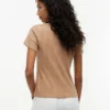 Slim Fit Pointelle T-Shirt mit Rundhalsausschnitt Slim Fit Pointelle T-Shirt mit Rundhalsausschnitt