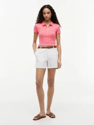 Slim-Fit-Polo mit Reißverschluss