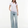Slim-Fit-Polo mit Reißverschluss