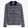 Slim Fit Polo-Strickjacke aus Woll-Seiden-Mischung Slim Fit Polo-Strickjacke aus Woll-Seiden-Mischung