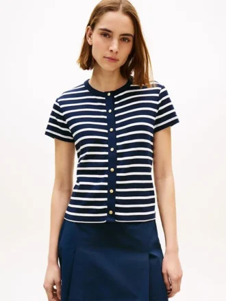 Slim-Fit-T-Shirt mit Knopfleiste