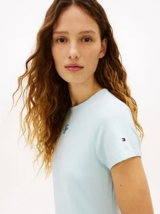 Slim-Fit-T-Shirt mit Schriftzug-Monogramm