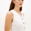 Slim-Fit-Weste aus Leinenmischung Slim-Fit-Weste aus Leinenmischung