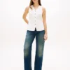 Slim-Fit-Weste aus Leinenmischung Slim-Fit-Weste aus Leinenmischung