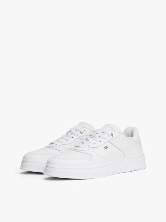 Sneaker aus glattem Leder mit Cupsole