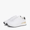 Sneaker aus Leder mit Metallic-Akzenten