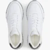 Sneaker aus Leder mit Metallic-Akzenten
