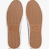 Sneaker im Court-Stil mit Metallic-Logo und genarbter Oberfläche Sneaker im Court-Stil mit Metallic-Logo und genarbter Oberfläche