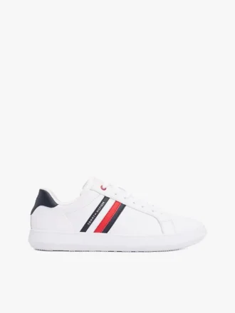 Sneaker mit gestreifter Ledersohle