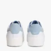 Sneaker mit Plateausohle aus Ledermix
