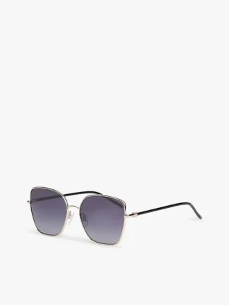 Sonnenbrille mit Metallrahmen in Schmetterlingsform