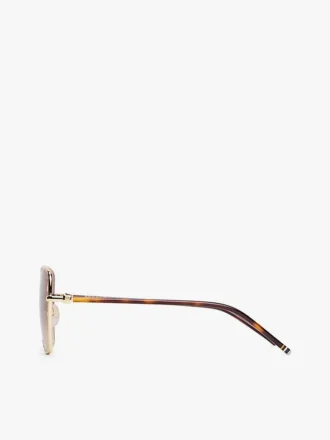 Sonnenbrille mit Metallrahmen in Schmetterlingsform