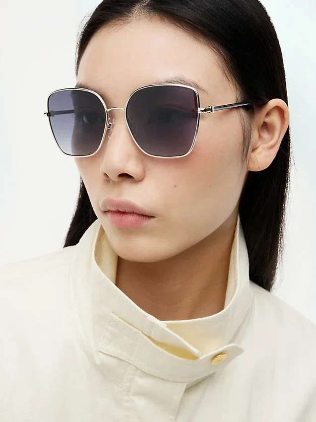 Sonnenbrille mit Metallrahmen in Schmetterlingsform Sonnenbrille mit Metallrahmen in Schmetterlingsform