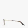 Sonnenbrille mit quadratischem Metallrahmen Sonnenbrille mit quadratischem Metallrahmen