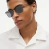 Sonnenbrille mit quadratischem Metallrahmen Sonnenbrille mit quadratischem Metallrahmen