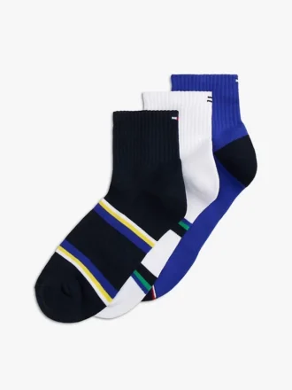 Sport-Socken mit Viertelbund, 3er-Pack