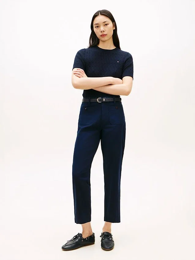 Stretch-Baumwoll-Hose mit Taschen Stretch-Baumwoll-Hose mit Taschen
