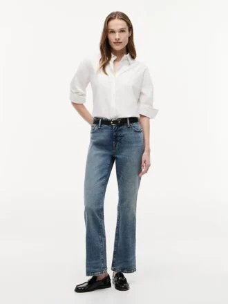 Stretch-Bootcut-Jeans mit mittlerer Leibhöhe