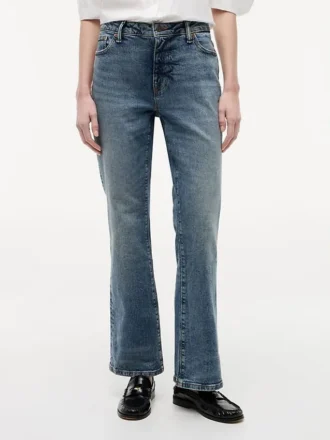 Stretch-Bootcut-Jeans mit mittlerer Leibhöhe