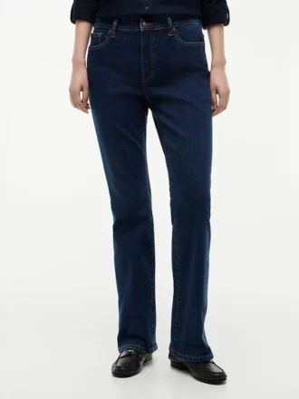 Stretch-Bootcut-Jeans mit mittlerer Leibhöhe