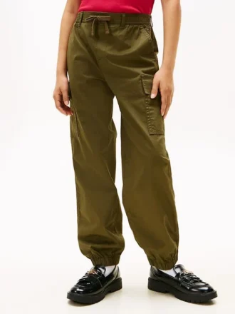 Stretch-Chino-Cargo-Jogginghose für Kinder