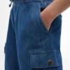 Stretch-Chino-Cargo-Jogginghose für Kinder