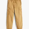 Stretch-Chino-Cargo-Jogginghose für Kinder