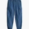 Stretch-Chino-Cargo-Jogginghose für Kinder