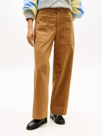 Stretch-Hose mit weitem Bein