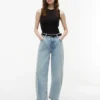 Stretch-Jeans mit hoher Leibhöhe