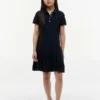 Stretch-Polo-Kleid mit Falten für Kinder Stretch-Polo-Kleid mit Falten für Kinder