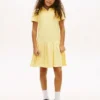 Stretch-Polo-Kleid mit Falten für Kinder