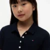 Stretch-Polo-Kleid mit Falten für Kinder Stretch-Polo-Kleid mit Falten für Kinder