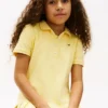 Stretch-Polo-Kleid mit Falten für Kinder