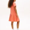 Stretch-Polo-Kleid mit Falten für Kinder