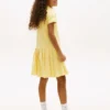 Stretch-Polo-Kleid mit Falten für Kinder