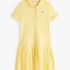 Stretch-Polo-Kleid mit Falten für Kinder
