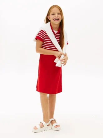 Stretch-Polo-Skaterkleid für Kinder