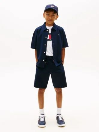 Stretch-Seersucker-Shorts für Kinder