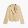 Stretch-Twill-Blazer mit Schriftzug-Monogramm Stretch-Twill-Blazer mit Schriftzug-Monogramm