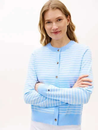 Strickjacke mit Rundhalsausschnitt