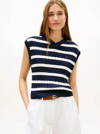 Strickweste mit V-Ausschnitt