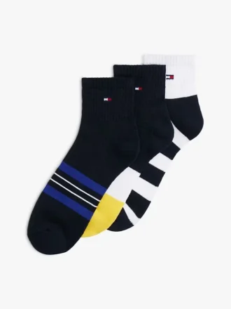 Stripe Mix Quarter-Top Socken 3er-Pack